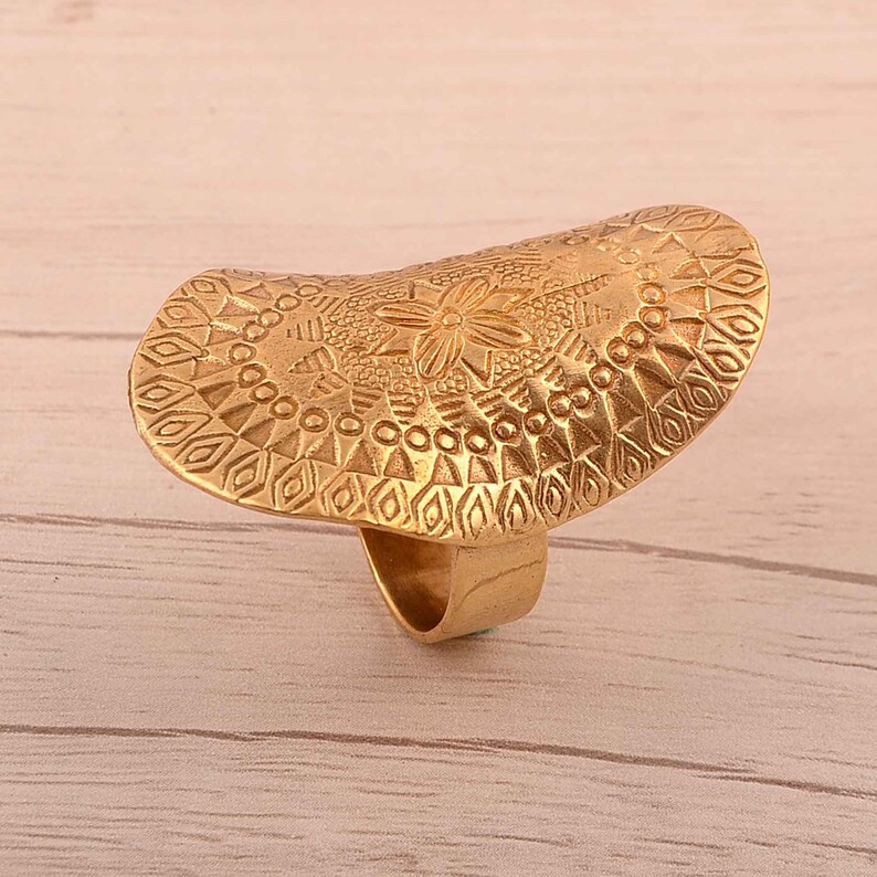 Mandala Flower Ring Meditation Ring Handmade Ring Mandala Boho Statement Ring Urban Spirit Ring