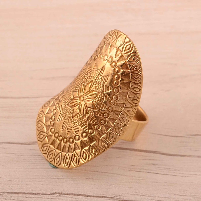 Mandala Flower Ring Meditation Ring Handmade Ring Mandala Boho Statement Ring Urban Spirit Ring
