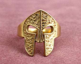 Gold Spartan Helm Ring, Krieger Helm Ring, Gladiator Ring, Statement Gold Ring, griechischen Krieger Schmuck, maskulinen Ring, einzigartige Geschenk Ring