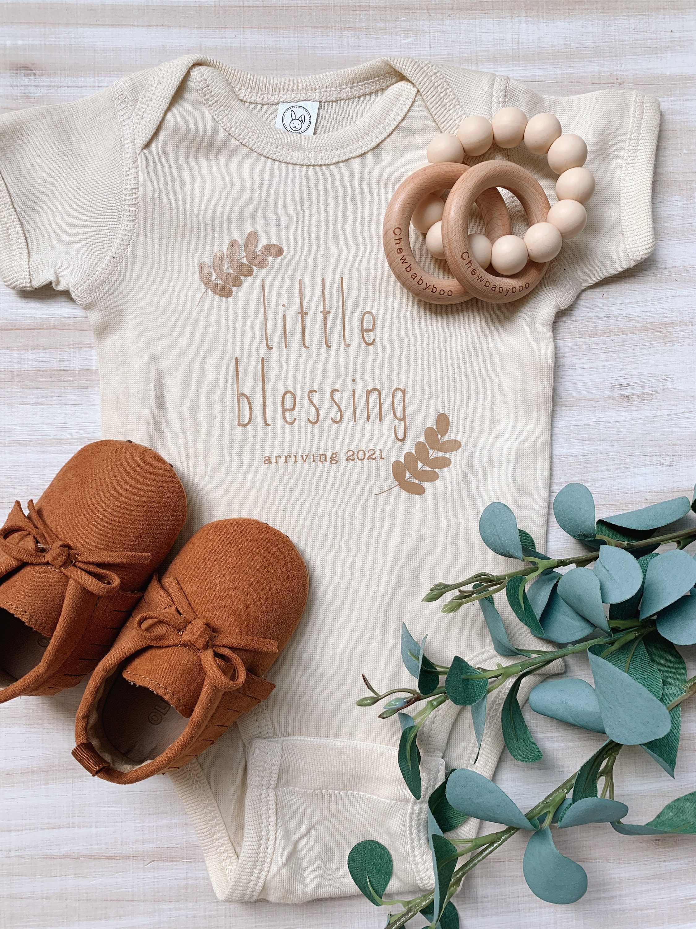 Baby Announcement onesie little blessing Gender Neutral Etsy
