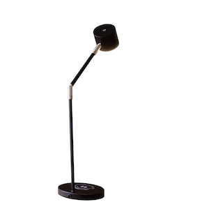 Desk Lamp with Charging Station and 3 different colors, Modern Metal Table Light, Adjustable Reading LED Lamp, Table Top Lamp Office Light
