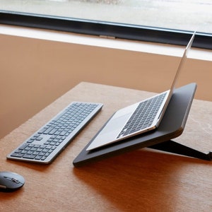 Black floating desk S Laptop stand
