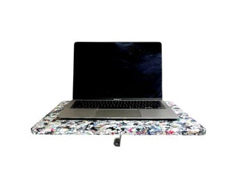 Recycled Plastic Window Desk - Adjustable Height, Mobile Laptop Stand