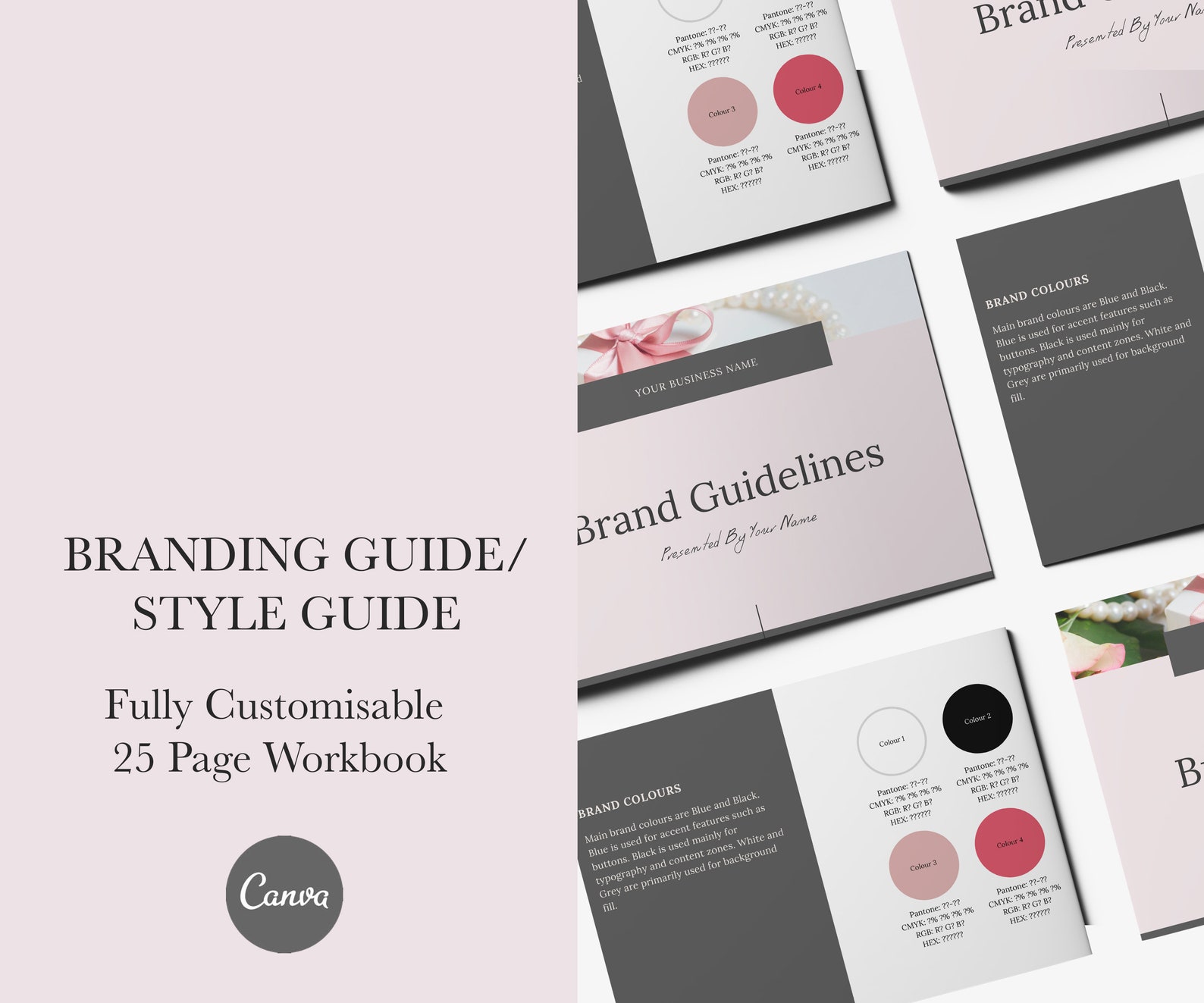 Branding Guidelines Template Small Business Style Guide - Etsy