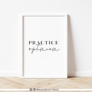 Practice Optimism Printable Art, Digital Download Quotes, Inspirational and Motivational Art, Instant Download