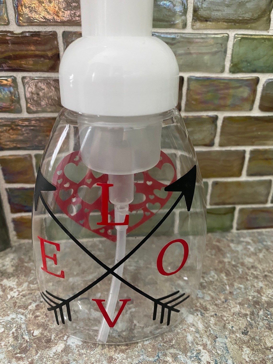 Valentine's Day Soap Dispenser Conversation Hearts Etsy