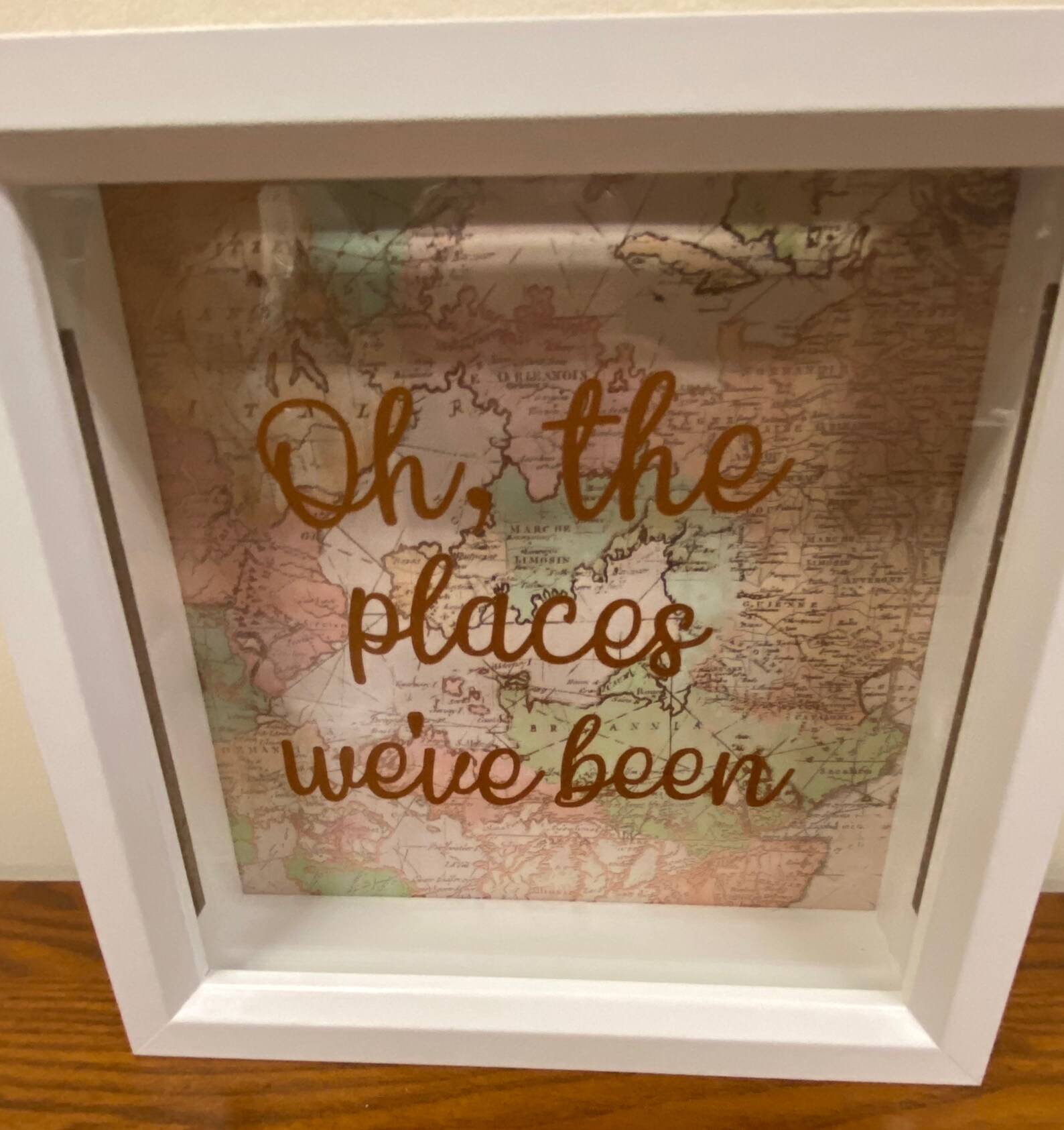 Top Loading Shadow Box Oh The Places Weve Been Travel Box Etsy