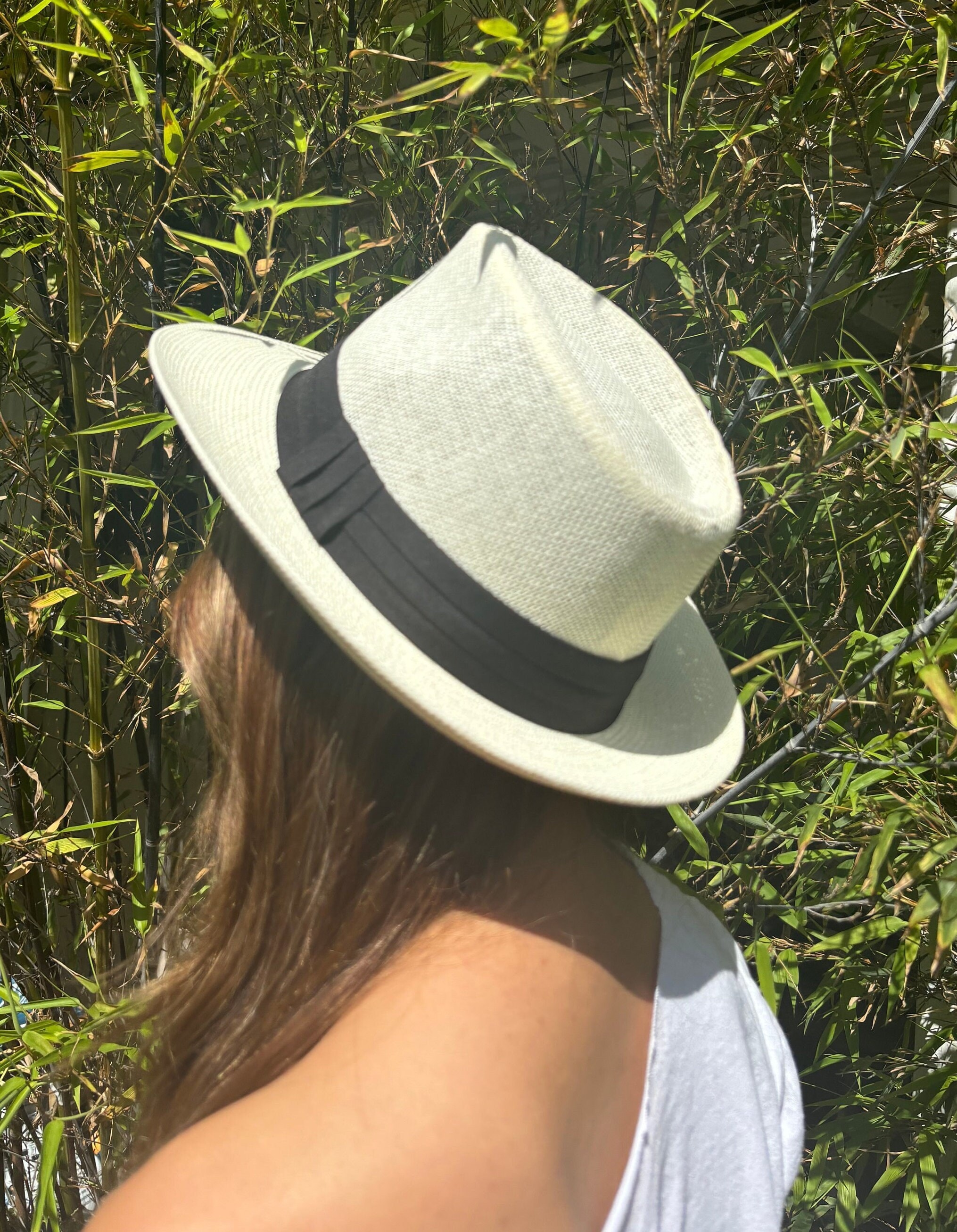 Unisex Beige Panama Authentic Woven Palm Hat, Summer Hat, Beach Hat, Wide Brim Hat