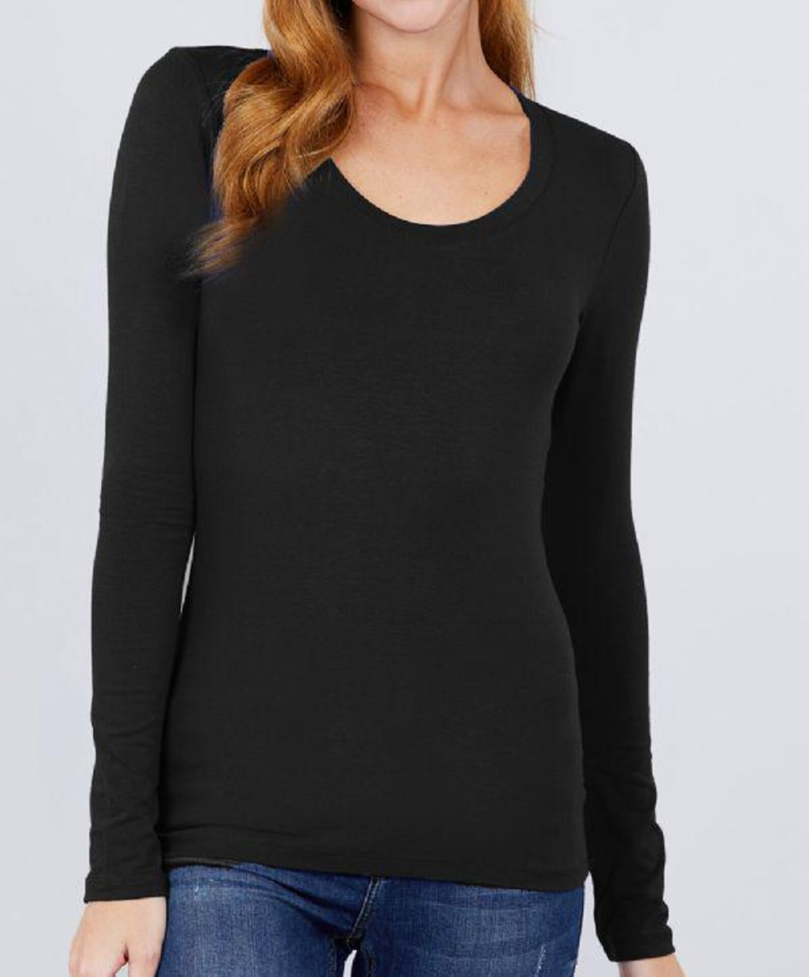 Round Neck Long Sleeve Top main image 1