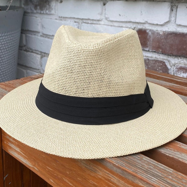 Unisex Panama Authentic Woven Palm Hat, Summer Hat, Beach Hat, Wide Brim Hat