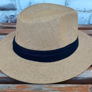 Unisex Panama Authentic Woven Palm Hat, Summer Hat, Beach Hat, Wide Brim Hat