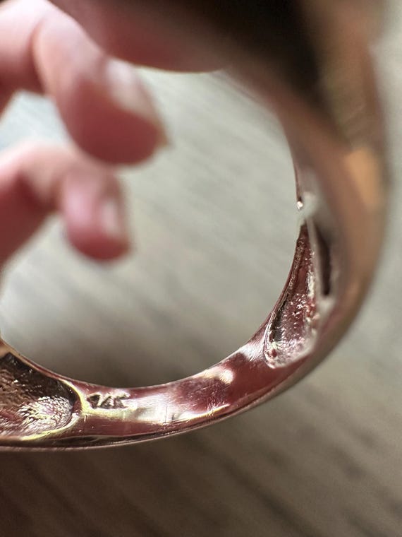 14k Statement Ring in Ruby and Diamond - image 4