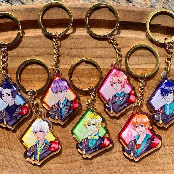 ShallWeDate Obey Me! Demon Brothers - Handsome Portrait Acrylic Keychain Charms [Final Run: Limited Stock - Discontinuing Soon]