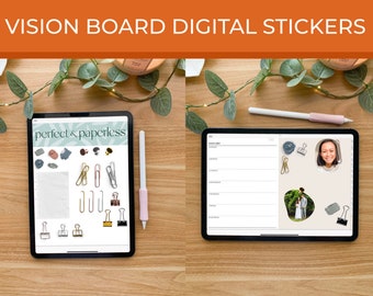 Vision Board Digital Stickers | GoodNotes Stickers | GoodNotes Elements | Scene Creator | Bullet journal  | Mood Board | Photorealism