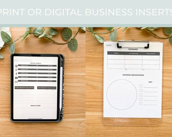 Business Planner Inserts | Digital Planner | Customers | Small Business |  | Customizable Planner | Portrait Planner | GoodNotes