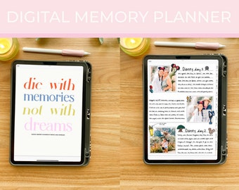 Digital Undated Memory Planner | Memory Keeper | Scrapbook | Journal |iPad | GoodNotes | Notability | Polaroids | Productivity | ZoomNotes