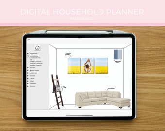 Digital Household Planner | Home planner | iPad planner | GoodNotes | ZoomNotes | NoteShelf | Garden Planner | Room Planner | House planner