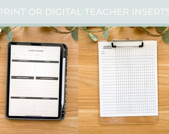 Digital Teacher Planner Inserts | iPad Planner | Digital Planner | GoodNotes Planner | School Planner | Academic Planner | Planner Templates