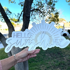 Hello Sunshine / Wall Decor / Girls Room Sign / Wall Decor