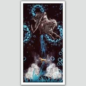 The Fourth Horseman of the Apocalypse - Fine art limited edition giclee print of original digital composite art