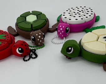 Fruit Turtle Fidget Keychain