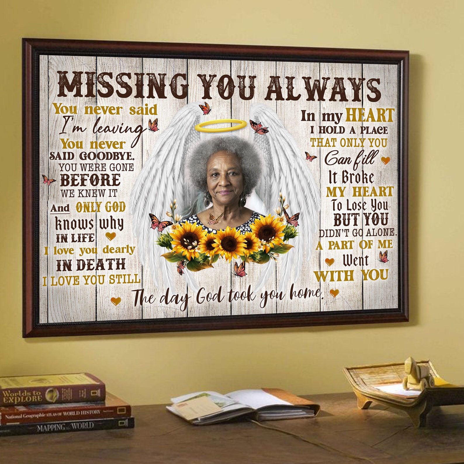 Personalized Memorial Poster Missing You Always Canvas Art Etsy