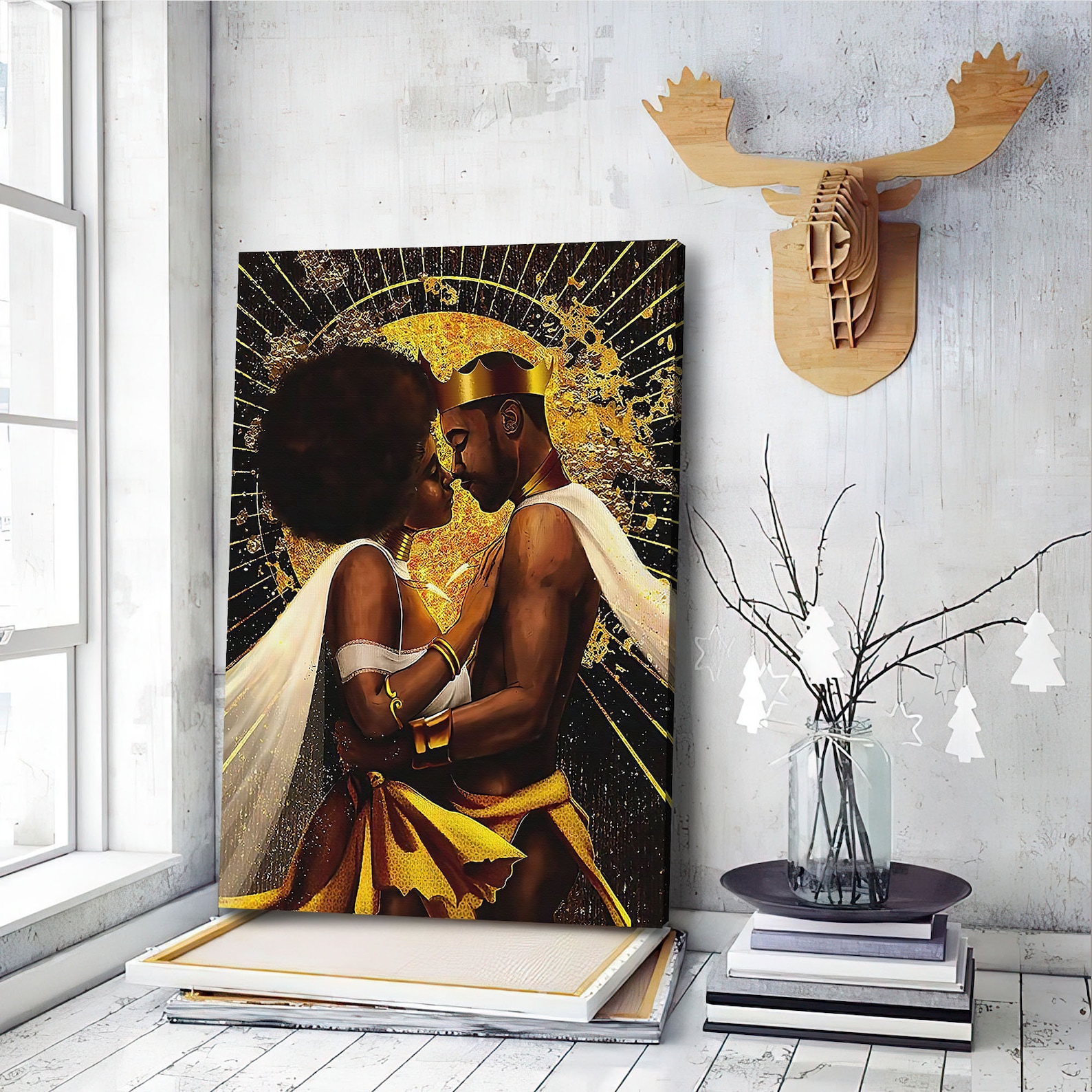African American Couple Wall Art Black Family Canvas Art Etsy