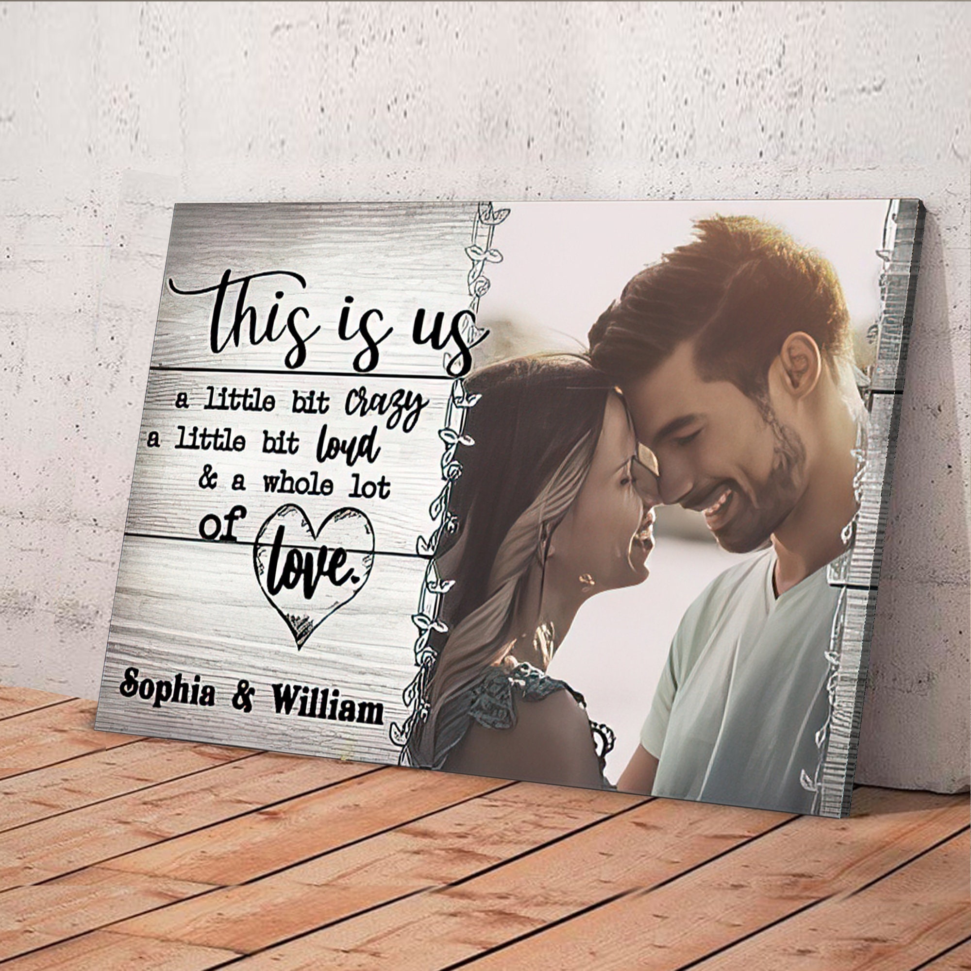 Customized Couple Wall Art This Is Us Wall Art Anniversary Etsy
