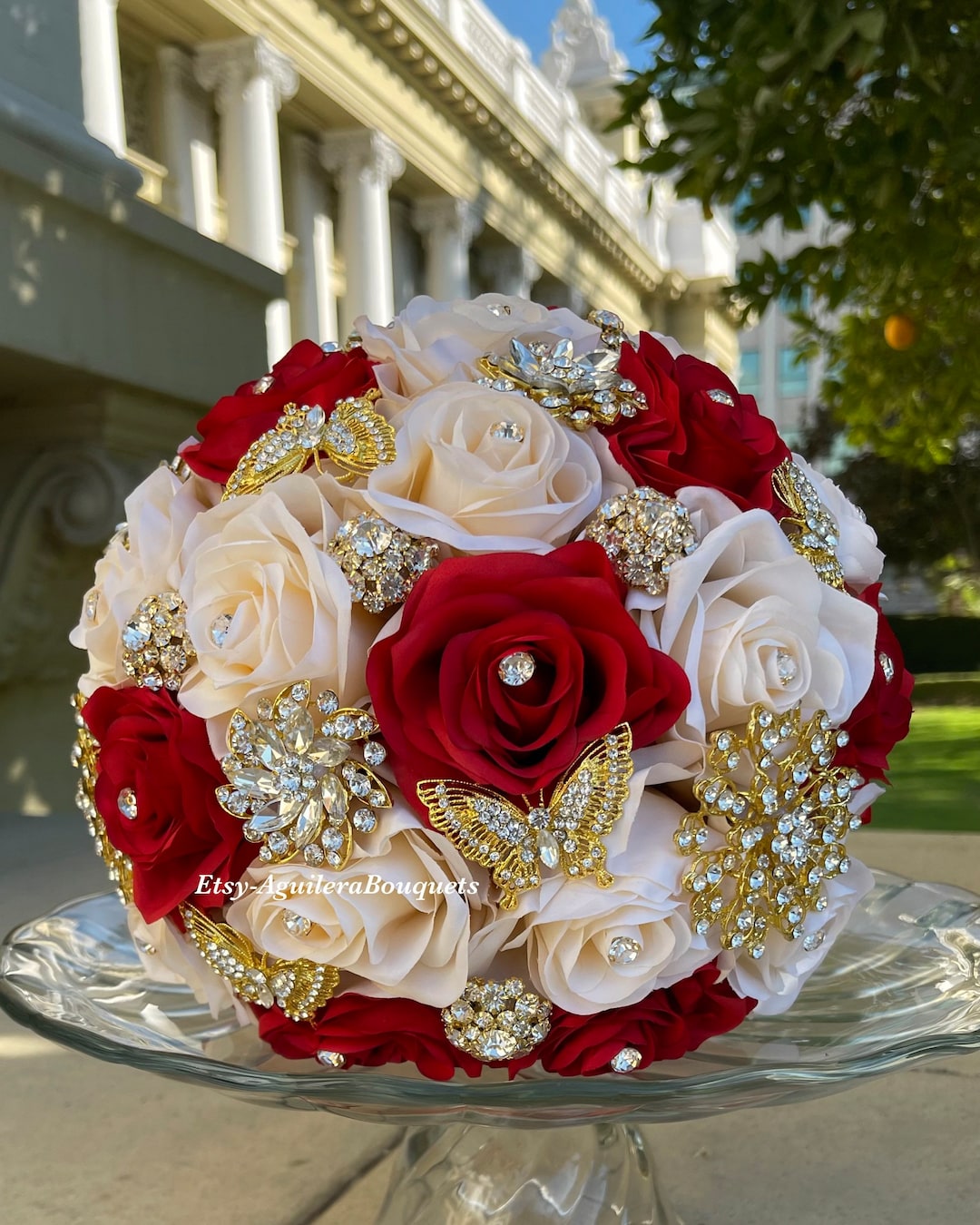 Red And Gold Wedding Flowers