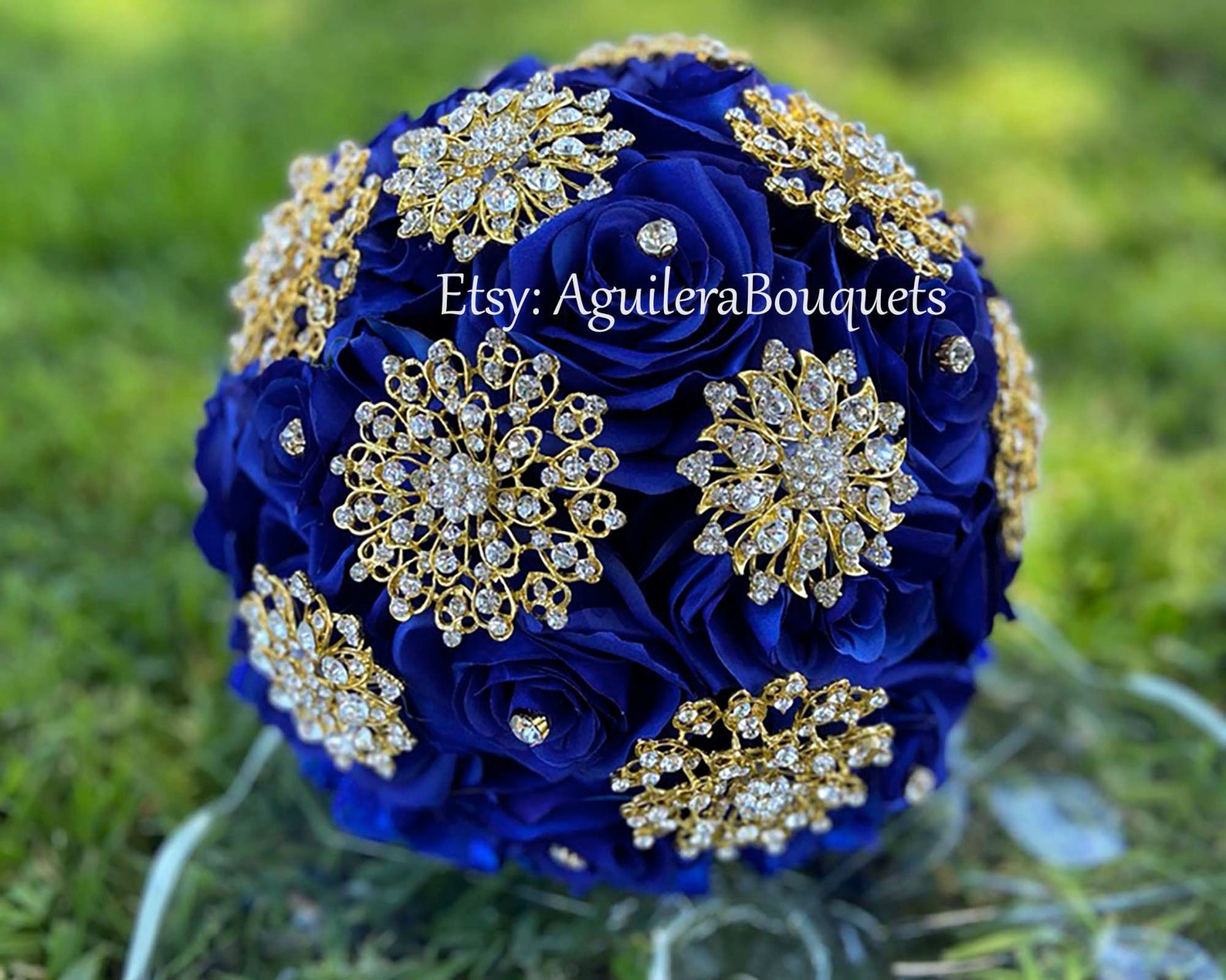 Royal Blue Bouquet Quinceanera Bouquet Wedding Bouquet Etsy