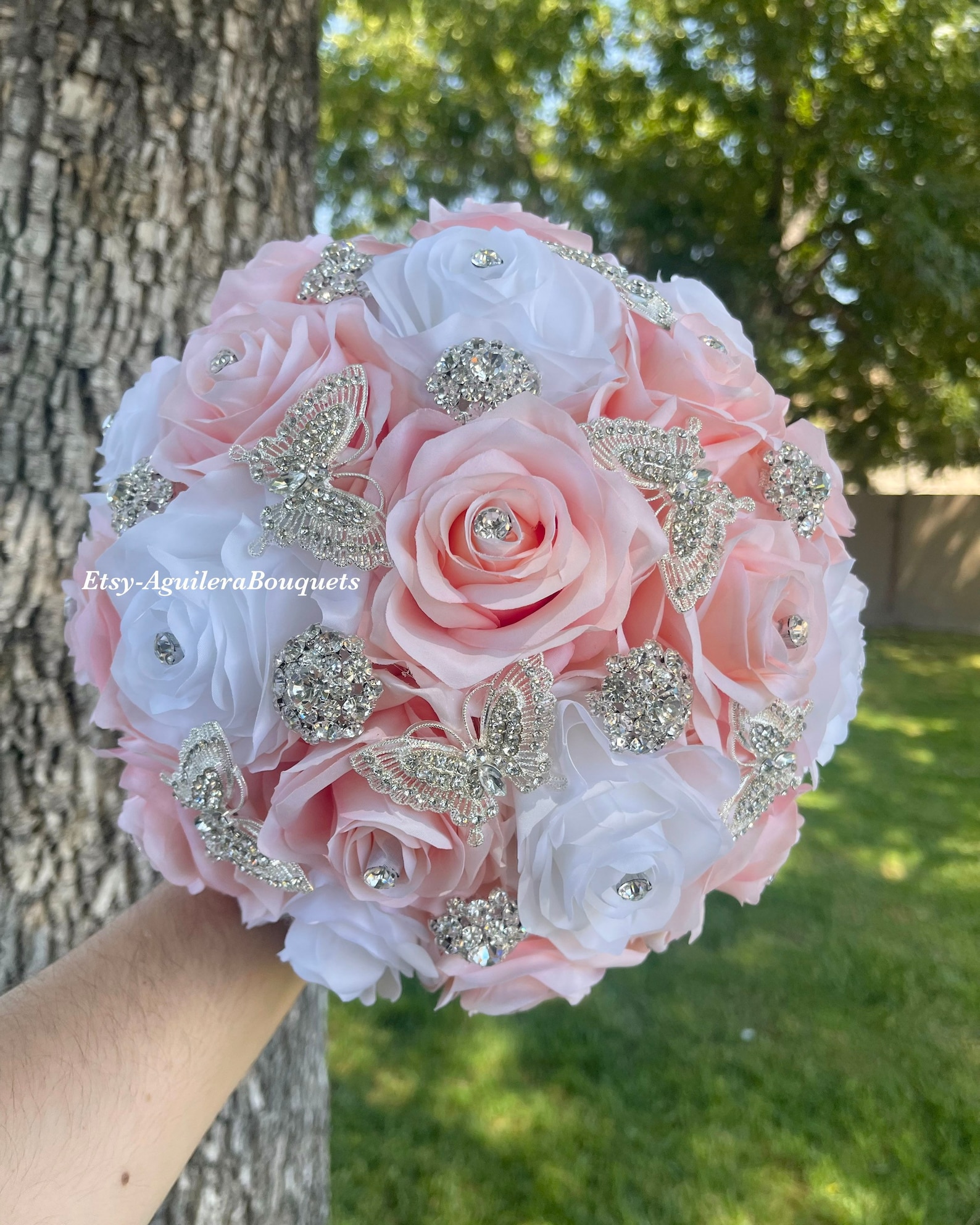 Pink Blush Bouquet Quinceañera Bouquet Pink Blush Quince Etsy