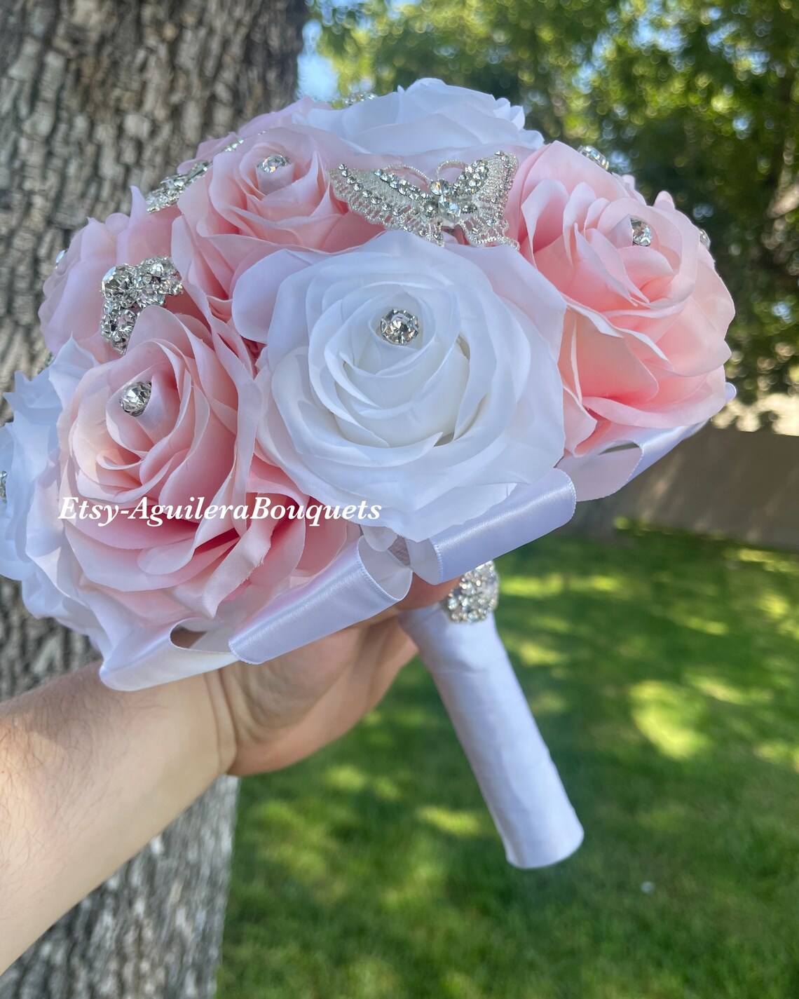 Pink Blush Bouquet Quinceañera Bouquet Pink Blush Quince Etsy