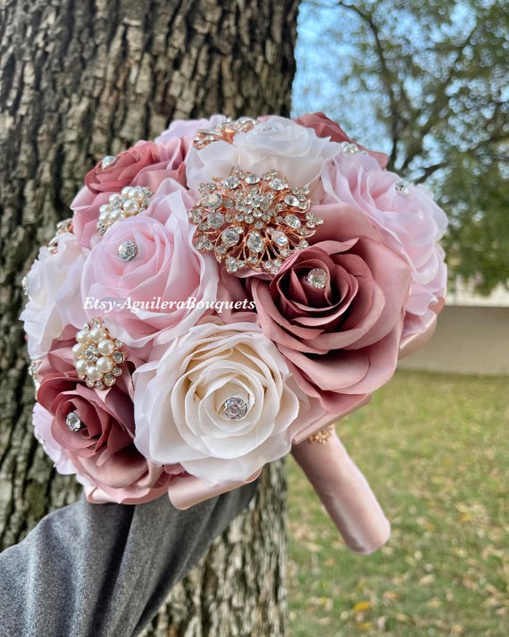 Light Pink Quince Bouquet Blush Quince Bouquet Dusty Bridal  display picture 1
