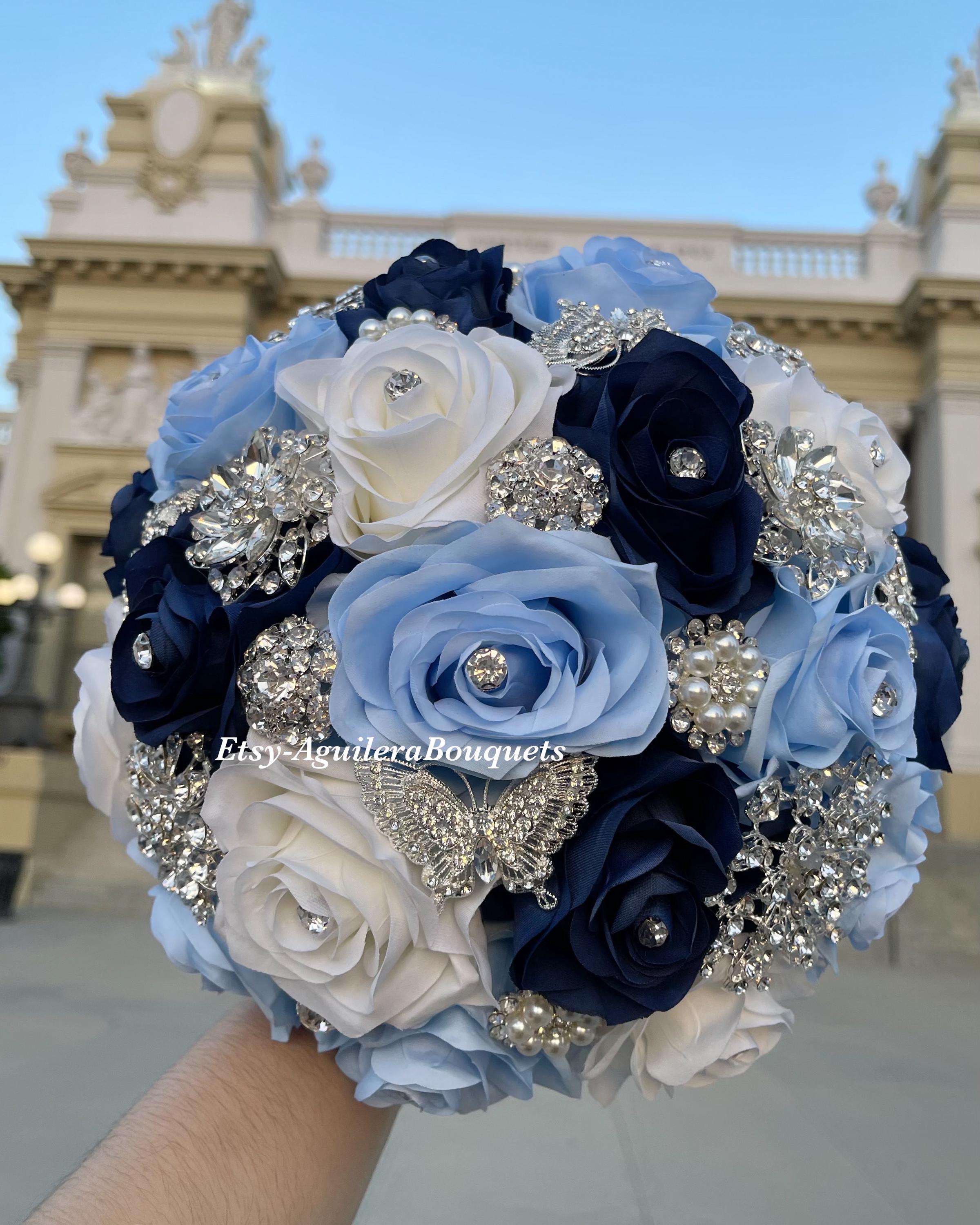 Navy Blue Quince Bouquet