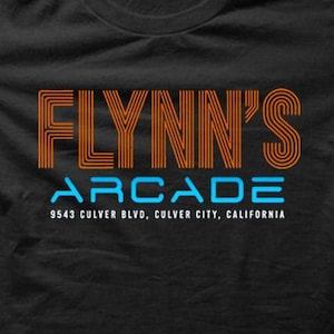 Flynn&#39;s Arcade TRON TBL Jeff Bridges Retro Futuristic t-shirt 9048