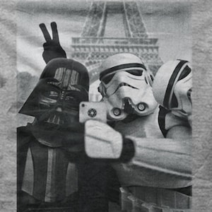 Star Wars StormTrooper en Darth Vader Selfie Paris-T-shirt 9773
