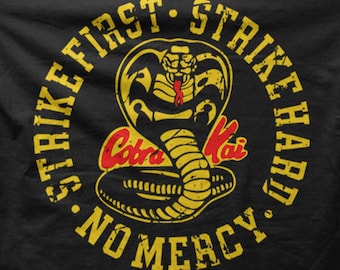 Cobra Kai Men Graphic T-Shirts No Mercy Karate Kid Merchandise Retro Tops Tees E - Foto 12