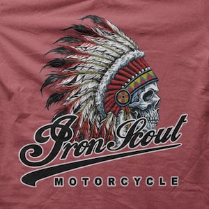 Indiano Nativo Americano Teschio Copricapo Uomo Scollo A V Cotone T-Shirt - Foto 11