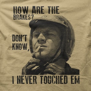Camiseta estampada Cafe Racer con la frase &quot;How Are the Brakes&quot; de Biker Motorcycle 9104