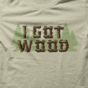 Cadeau homme I Got Wood pour lui, Shaun of the dead zombie t-shirt drôle 9095