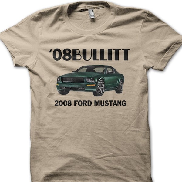 2008 Bullitt Mustang retro cotton t-shirt 7003