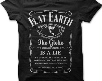 Flat Earth, Earth is FLAT, Firmament, NASA Conspiracy Globe Lie t-shirt 9106