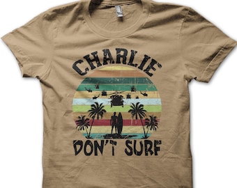 Apocalypse Now Charlie Don't Surf printed t-shirt 9033