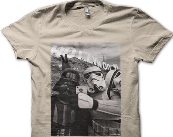 Star Wars StormTrooper et Dark Vador JEDI Selfie HOLLYWOOD T-shirt en coton 9773