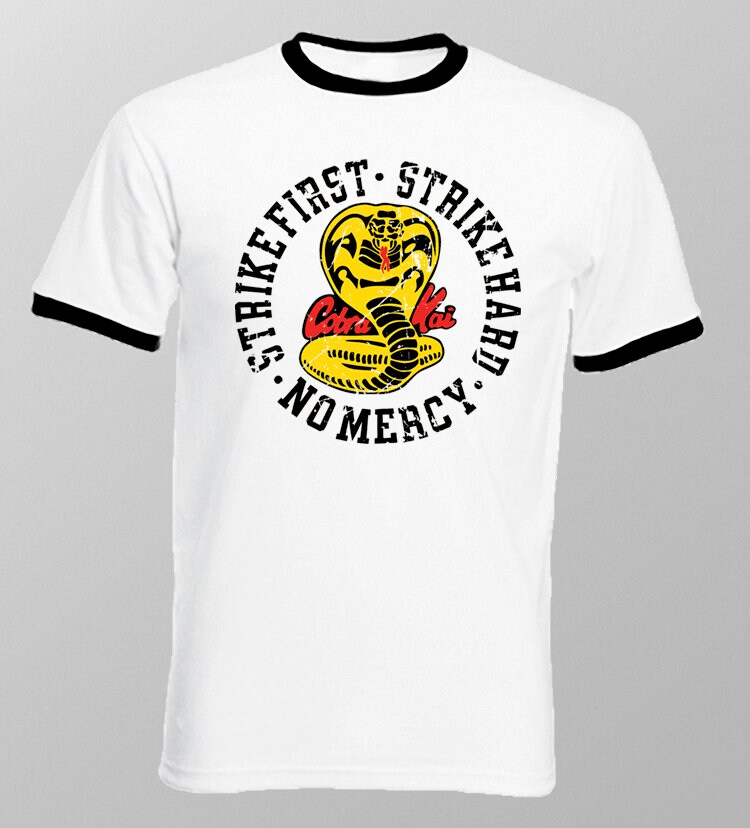 Cobra Kai Men Graphic T-Shirts No Mercy Karate Kid Merchandise Retro Tops Tees E - Foto 13