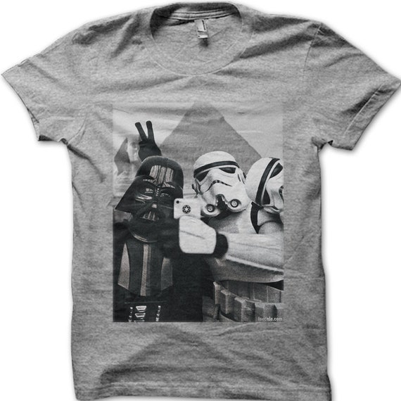 Star Wars Stormtrooper Darth Vader Selfie Pyramids Egypt Cotton T