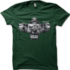 Boxer Engine Twin R65 R75 R1200GS R9T Motorrad Motorcycle R90 Airhead Oilhead Classic Biker T-shirt Dark Green