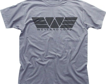 WEYLAND Corporation Corp Yutani ALIENS PROMETHEUS heather grey t-shirt 9868