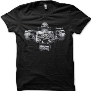 Boxer Engine Twin R65 R75 R1200GS R9T Motorrad Motorcycle R90 Airhead Oilhead Classic Biker T-shirt Black