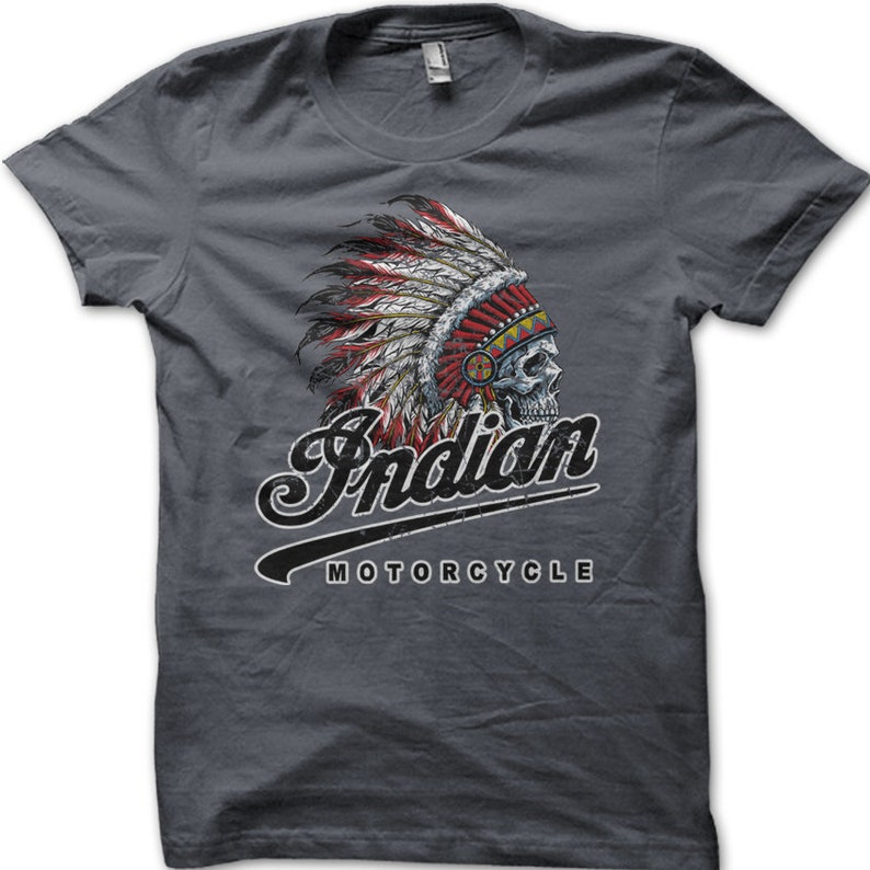 T-shirt Indian Motorcycle Racer motard vintage personnalisé 9000 charcoal